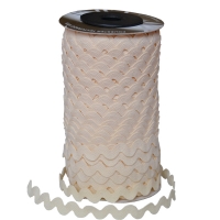 Ric Rac ribbon 12mm (25 m), Beige 03